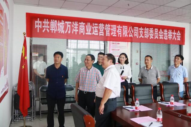 热烈欢迎郸城县委组织部副部长胡兆臣等领导到郸城万洋党支部检查指导党建工作!
