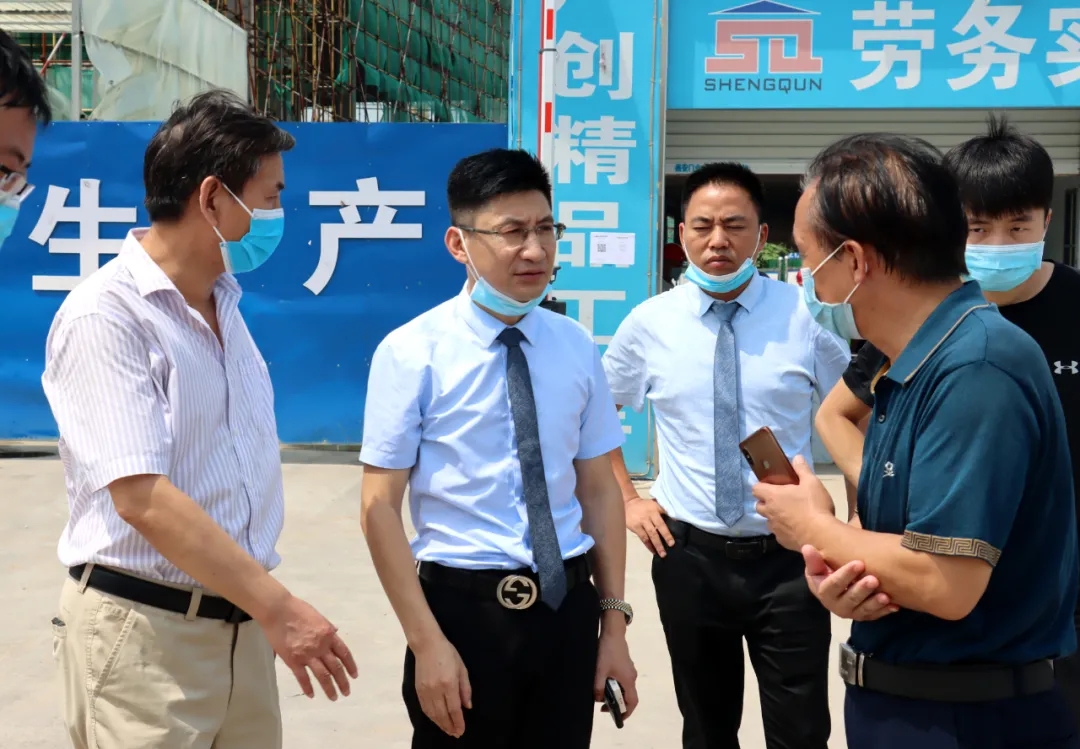 李国庆调研员一行莅临万洲汇项目调研的省市重点项目推进工作情况